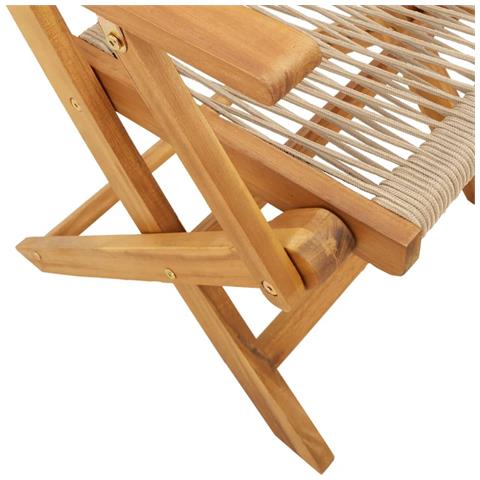 Set da Bistrot 3pz Beige in Polipropilene e Legno Massello - Foto 9