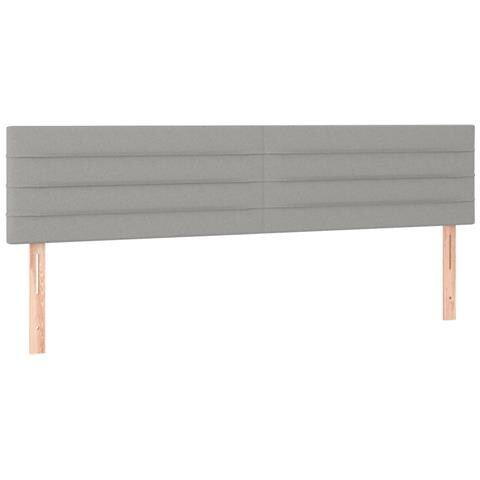 Letto a Molle Materasso e LED Grigio Chiaro 120x190 cm Tessuto - Foto 9