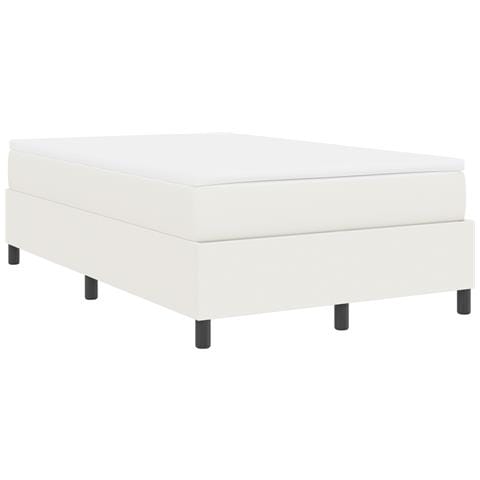 Letto Box Spring con Materasso Crema 120x200 cm Tessuto di Velluto a Coste - Foto 9