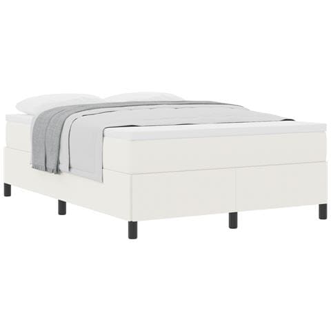 Letto a molle Crema 140 x 200 cm Tessuto in Cords - Foto 1