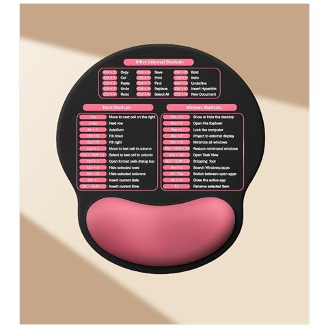 Tappetino Mouse Ergonomico Excel Con Supporto Per Polso - Comfort E Produttività Pink - Foto 3