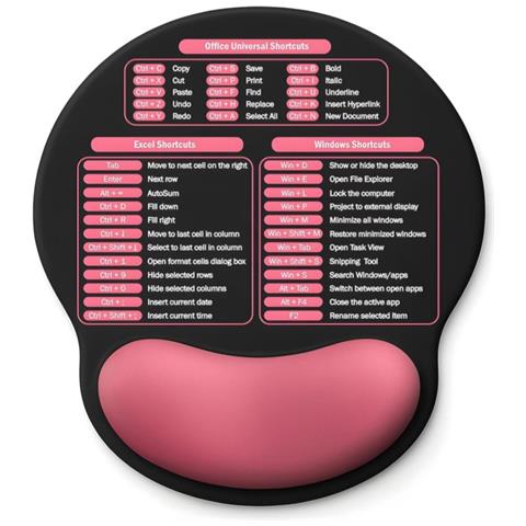 Tappetino Mouse Ergonomico Excel Con Supporto Per Polso - Comfort E Produttività Pink - Foto 1