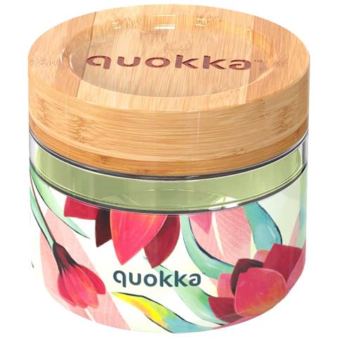 Contenitore Alimentare 820ml Decorazione Spring Con Coperchio In Bambù, Multicolore - Foto 1