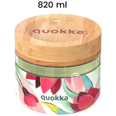 Contenitore Alimentare 820ml Decorazione Spring Con Coperchio In Bambù, Multicolore - Foto 5
