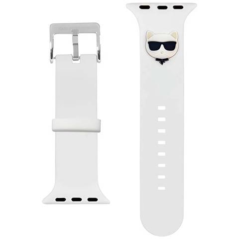 Cinturino Apple Watch Choupette 38 /40 / 41mm In Silicone Di Alta Qualità, Bianco - Foto 1