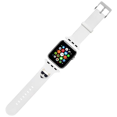 Cinturino Apple Watch Choupette 38 /40 / 41mm In Silicone Di Alta Qualità, Bianco - Foto 4