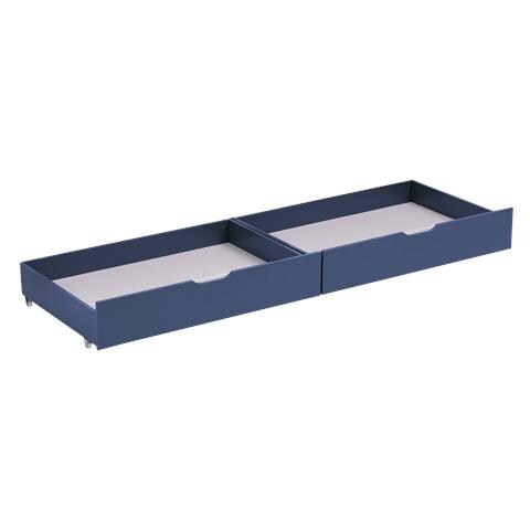 Set Di 2 Cassetti Blu Scuro Per Letto - Foto 1