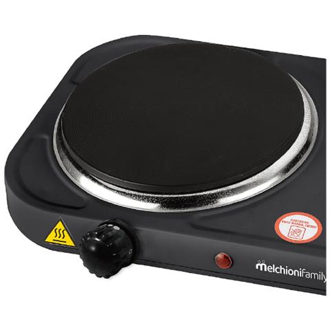Piano Cottura COOK 2 a Piastre Elettriche 2 Zone Cottura Colore Nero Inox - Foto 2