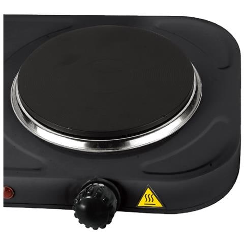 Piano Cottura COOK 2 a Piastre Elettriche 2 Zone Cottura Colore Nero Inox - Foto 3