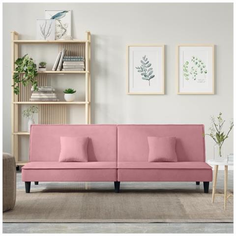 Divano Letto Rosa in Velluto - Foto 2