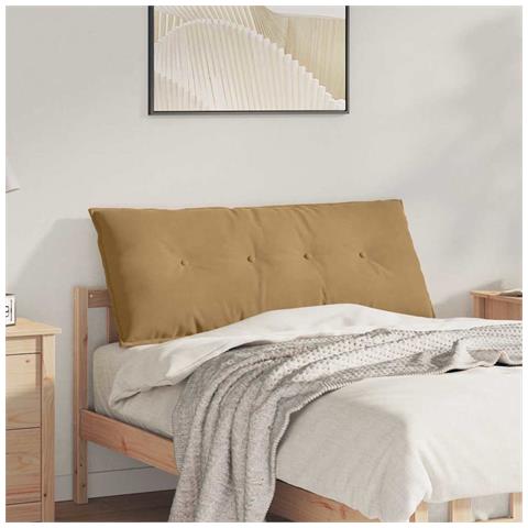 Cuscino per Schiena Marrone 120 x 50 cm Tessuto in Cords - Foto 2