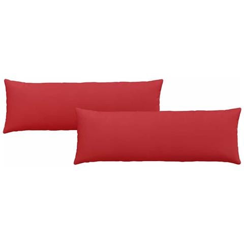 Cuscini da Divano 2 pcs Rosso 120 x 40 cm Tessuto - Foto 1
