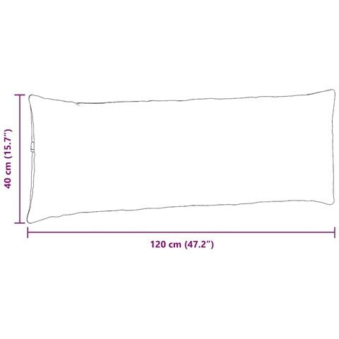 Cuscini da Divano 2 pcs Rosso 120 x 40 cm Tessuto - Foto 9