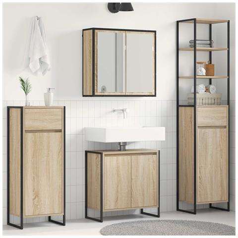 Set di mobili per il bagno Rovere Sonoma Legno multistrato - Foto 2
