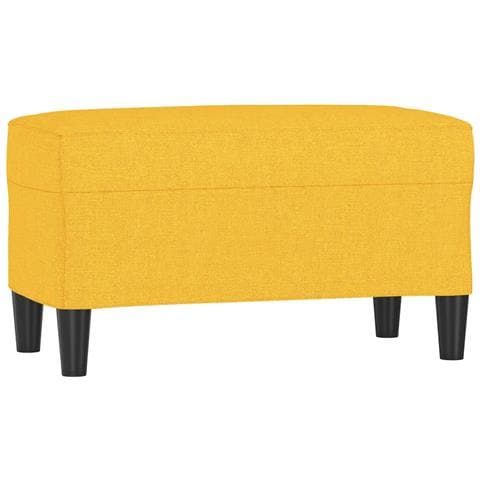 Panca Giallo Chiaro 70x35x41 cm in Tessuto - Foto 1