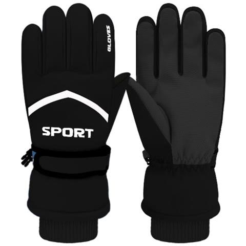 Guanti Da Sci Per Adulti - Impermeabili, Antivento, Touchscreen Per Ciclismo E Sport All'aperto Black - Foto 1