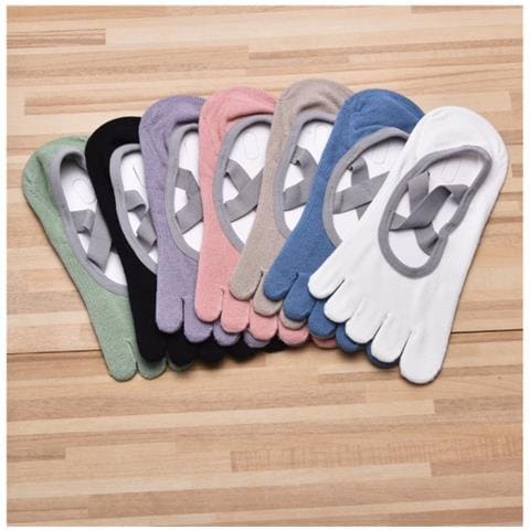 Set Guanti E Calzini Yoga Antiscivolo - Ideale Per Pilates, Danza E Fitness Purple - Foto 5