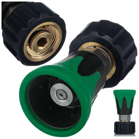 Lancia Mini M22 Con Ugello A Ventaglio 25° Verde - Compatibile Con Idropulitrici Kärcher Hd /hds | Pressione Max 4000 Psi | Pulizia Intensa - Foto 1