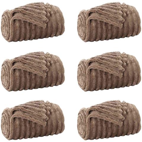 Coperte da Pile 6 pcs Cammello 240 x 220 cm Panno - Foto 1