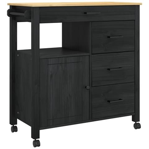 Carrello da Cucina MONZA Nero 84 x 40 x 88,5 cm - Foto 1