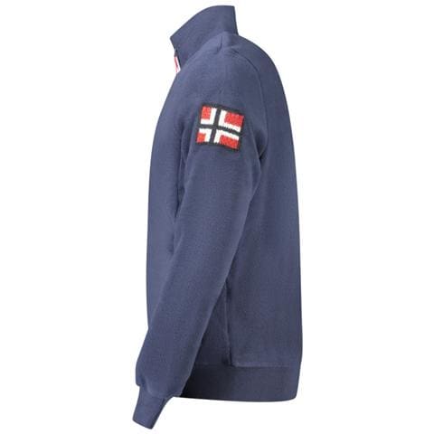 FELPA BLU DA UOMO CON CERNIERA NORVEGIA 1963 - Colore: Blu, Taglia: L - Foto 2