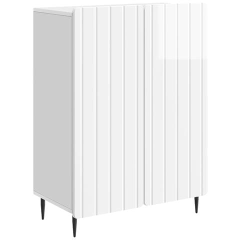 Credenza Bianco Lucido 66 x 34,5 x 92 cm Legno ingegnerizzato - Foto 1