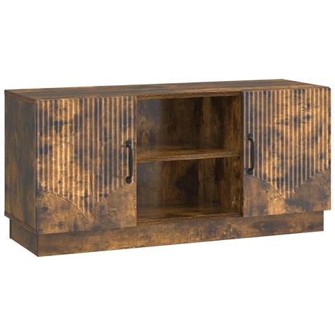 Mobile TV Rovere Fumo 102 x 34,5 x 47 cm Legno ingegnerizzato - Foto 1