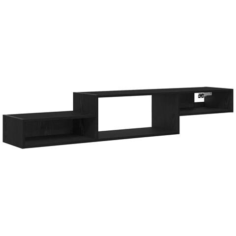 Mobile TV da Parete A parete Rovere Nero 150 x 28 x 26 cm - Foto 1