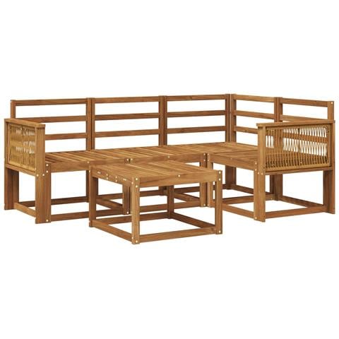 Set di divani da esterno 5 pcs Naturale - Foto 1