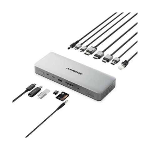 TB4DU4 replicatore di porte e docking station per laptop Cablato Thunderbolt Grigio, Nero - Foto 2