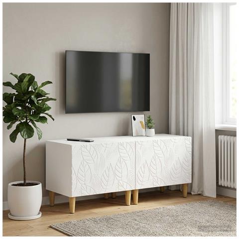Mobile TV Bianco Legno ingegnerizzato - Foto 2
