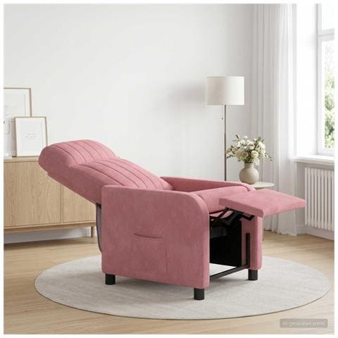 Poltrona reclinabile Rosa Velluto (V) - Foto 2