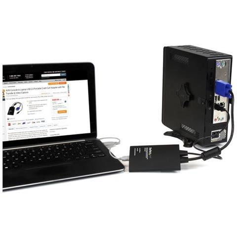 Adattatore Crash Cart portatile console KVM a USB 2.0 del laptop con trasferimento di file e Acquisizione Video - Foto 2