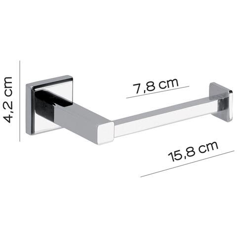 Portarotolo Da Muro In Acciaio Inox Aisi 304 E Cromall 6924 Serie Colorado Cromato - Foto 5