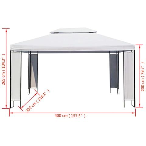 Gazebo Bianco 3x4 M - Foto 2