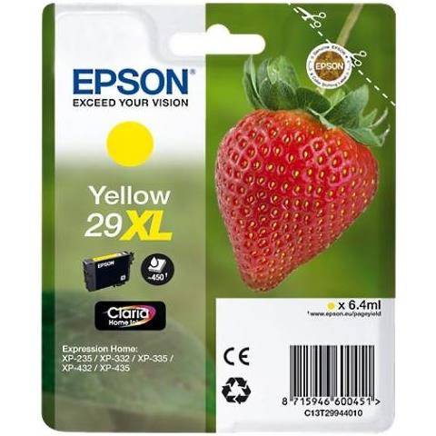 Originale Epson T2994xl Gialla Per Epson Expression Home Xp235 Xp332 Xp335 Xp432 Xp435 2994 29xl C13t29944010 Capacita' 6,4ml - Foto 1