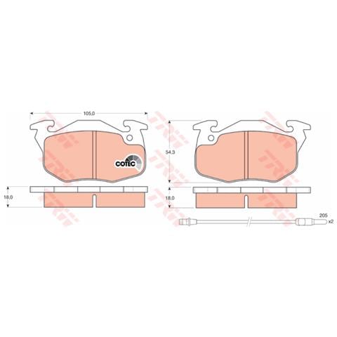 Kit Pastiglie Freno Gdb327 - Foto 3