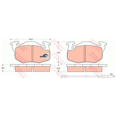 Kit Pastiglie Freno Gdb327 - Foto 1