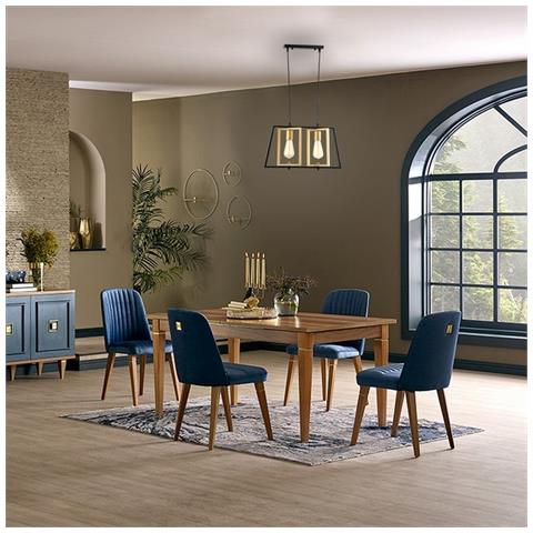 Lampada A Sospensione Novea, Lampadario, Da Soffitto, Nero, Oro Metallo, 15 X 48 X 105 Cm, 2 X E27, Max 40w - Foto 3