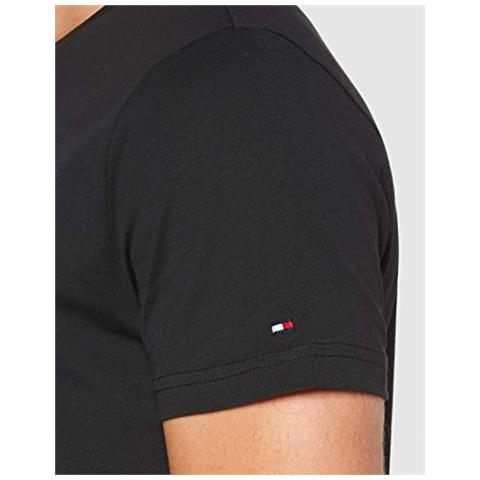 Tommy Hilfiger Logo Tee Maglietta, Nero (jet Nero Base), Small Uomo - Foto 2