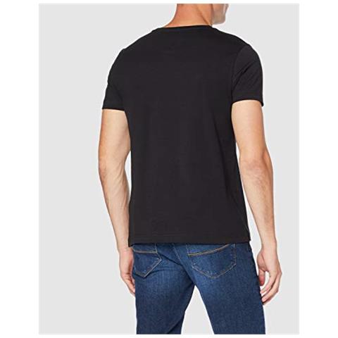 Tommy Hilfiger Logo Tee Maglietta, Nero (jet Nero Base), Small Uomo - Foto 5