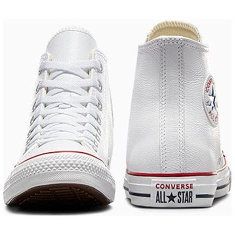 Scarpe Chuck Taylor All Star Leather Taglia 41.5 Codice 132169c Bianco - Foto 13