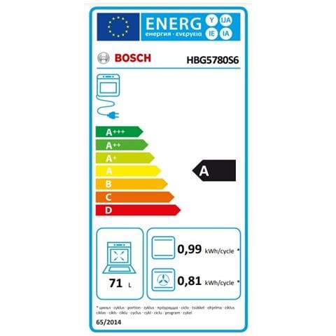 Forno Elettrico da Incasso Serie 6 HBG5780S6 Capacità 71 L Multifunzione Ventilato Potenza 3600 W Colore Acciaio Inossidabile - Foto 3