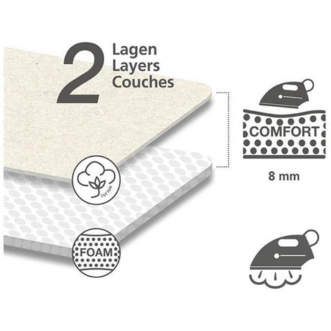 Asse Da Stiro Classic Black, 120 X 38 Cm, Nero, - Foto 7