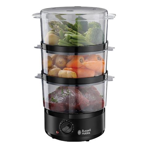 26530-56 pentola a vapore 3 cestello /i Libera installazione 400 W Nero, Translucent - Foto 1