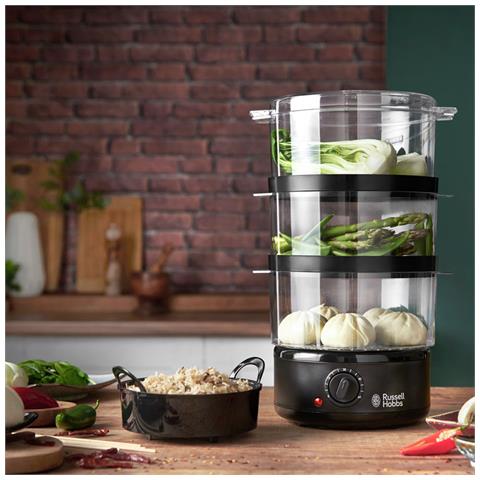 26530-56 pentola a vapore 3 cestello /i Libera installazione 400 W Nero, Translucent - Foto 6