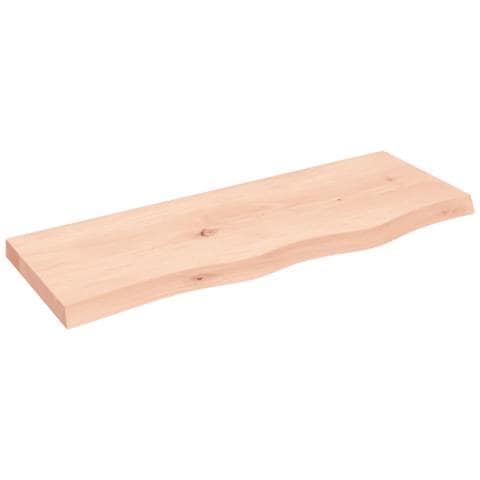 Piano Bagno 80x30x (2-4) cm in Legno Massello Non Trattato - Foto 1