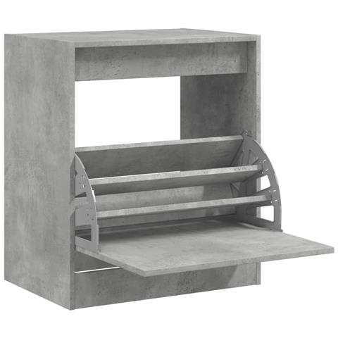 Scarpiera Grigio Cemento 60x42x69 Cm In Legno Multistrato - Foto 2
