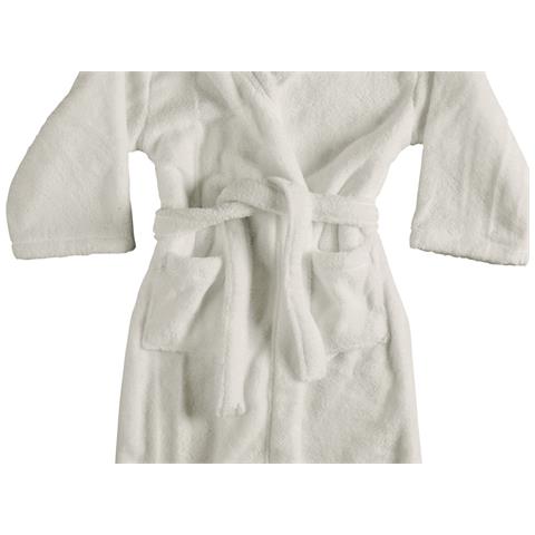 Accappatoio Con Cappuccio In Morbida Spugna Mod. Sophie Tinta Unita Vari Colori Xxxl Ice - Foto 2