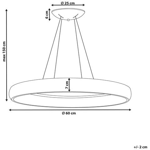 Lampadario A Led Bago Metallo Bianco - Foto 2
